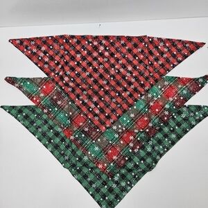Holiday pet bandana set of 3